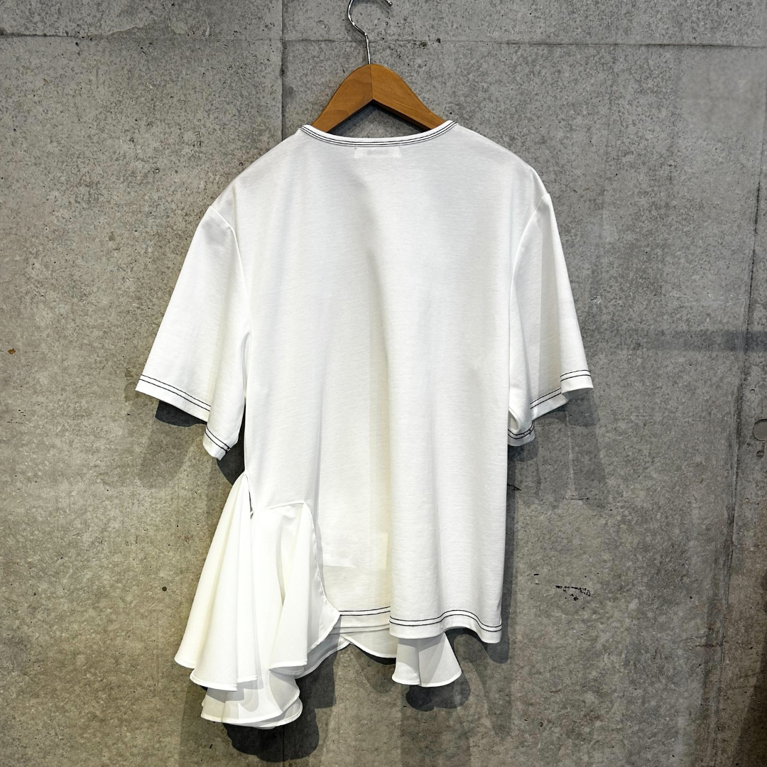 RUMCHE Moon Ruffle Cutsew Tops R25S10608〔40%OFF〕