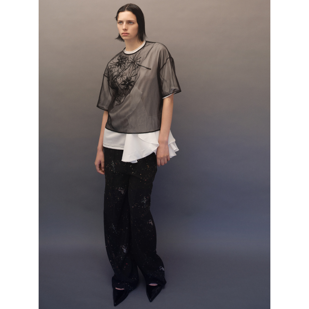 RUMCHE Moon Ruffle Cutsew Tops R25S10608〔40%OFF〕