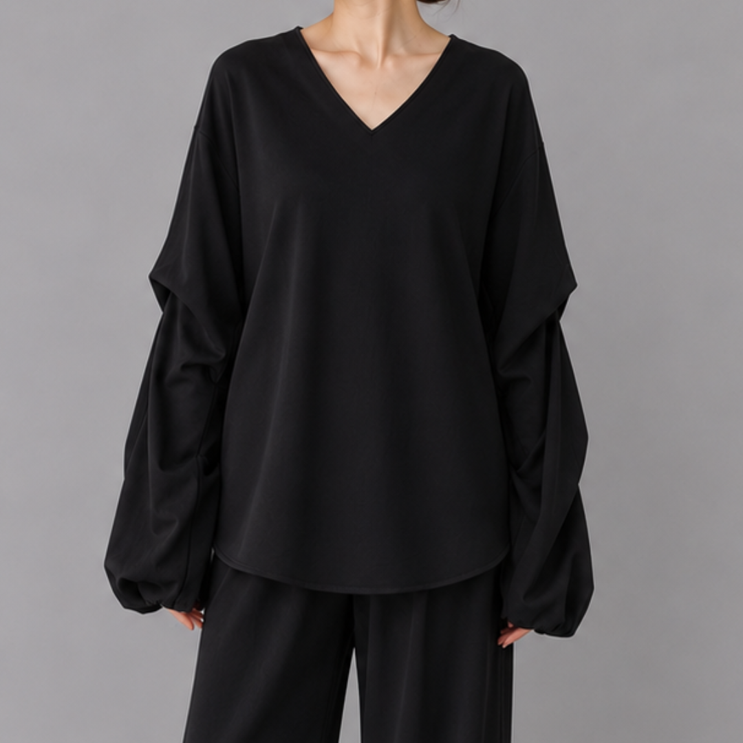 RUMCHE V-neck Sweat Tops R26A10612