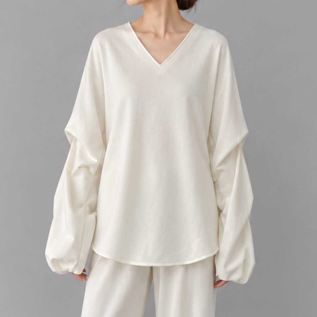 RUMCHE V-neck Sweat Tops R26A10612