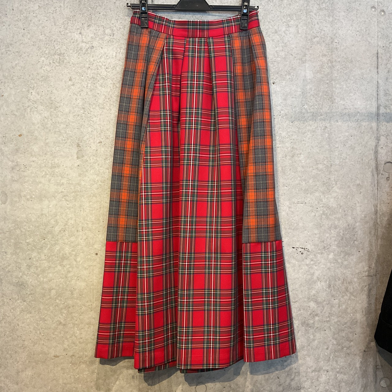 kittle チェック柄ロングスカート k256-65103-400