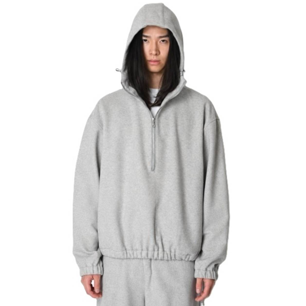 SUPERTHANKS Stretch wool like Half zip hoodie(刺繍無し) ST264 JK03A
