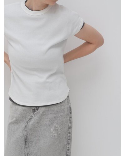 YENN SHORTSLEEVE RIBTEE Y241-81020-4