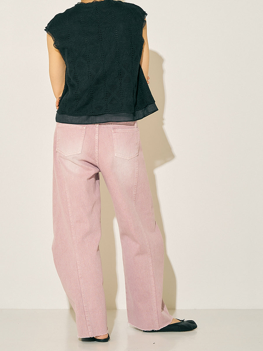 YENNKNEE TUCK DENIM PT Y252-31054-2