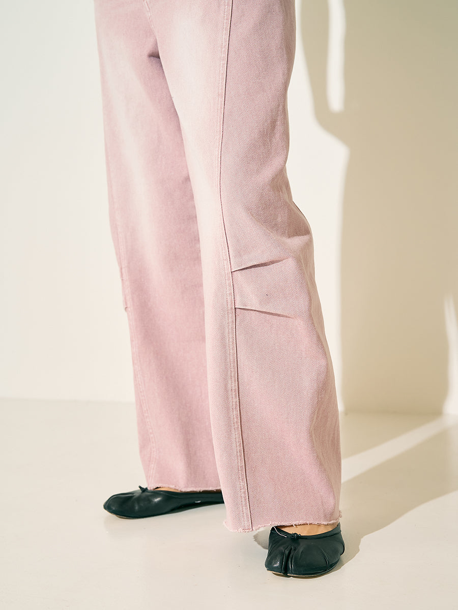 YENNKNEE TUCK DENIM PT Y252-31054-2