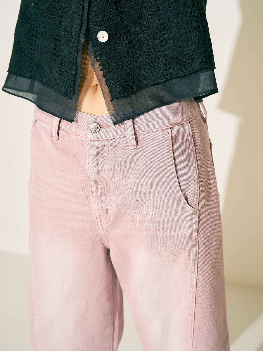 YENNKNEE TUCK DENIM PT Y252-31054-2