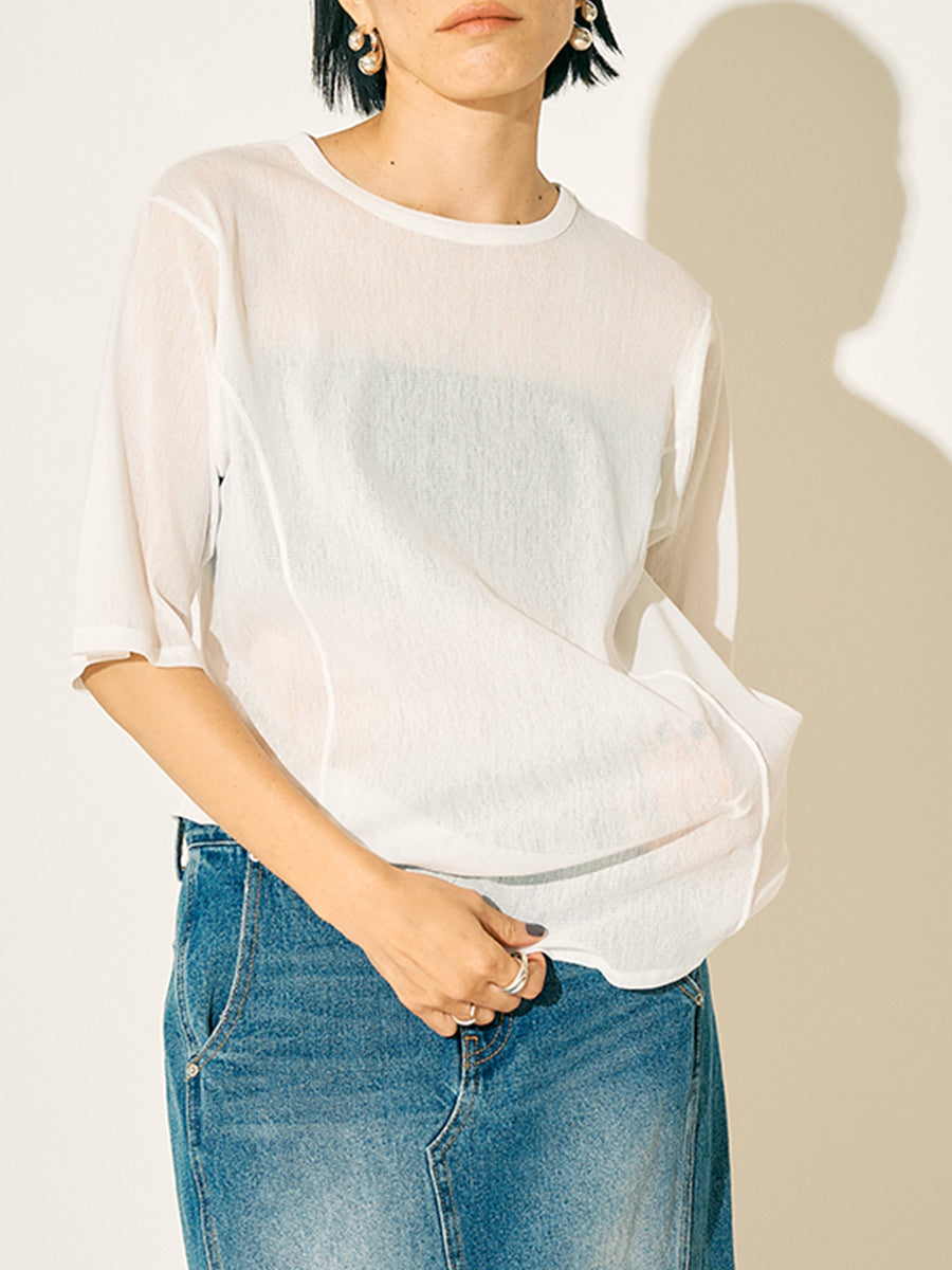 YENN COTTON TULLE TEE Y252-82038