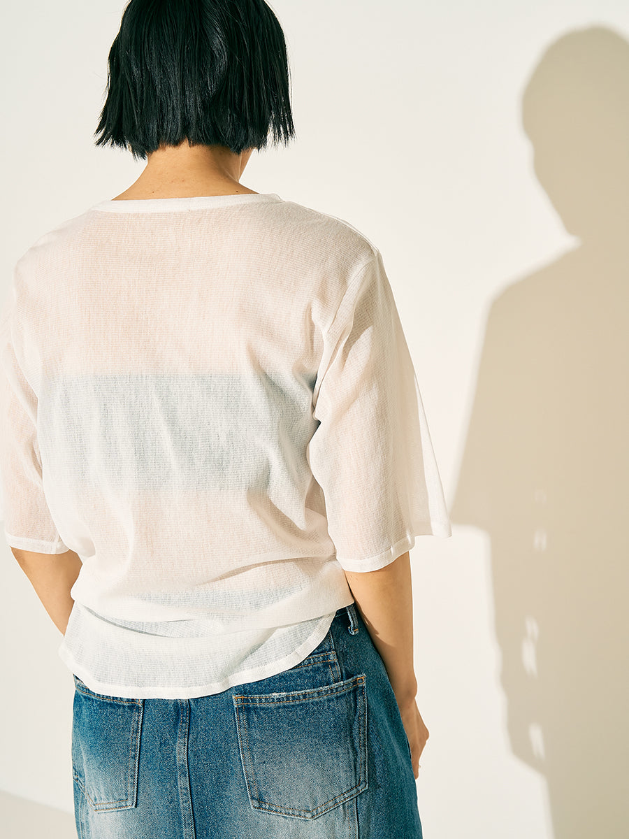 YENN COTTON TULLE TEE Y252-82038