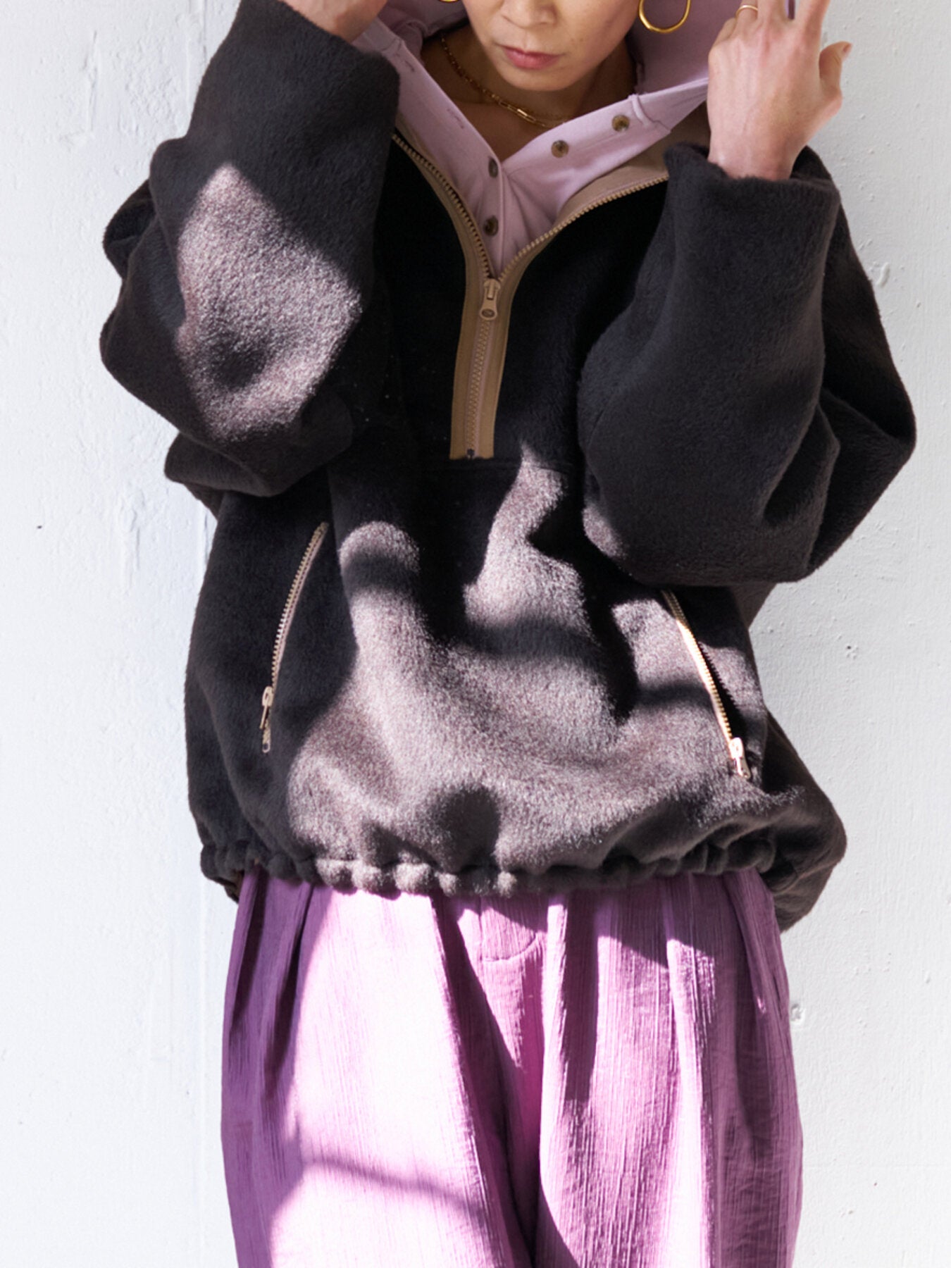 【予約販売】YENN SHAGGY HALF ZIP JK Y254-41126-4