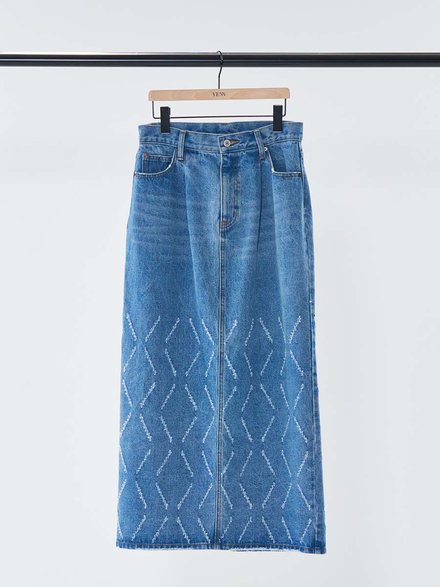 【予約販売】YENN LASER CUT DENIM SK Y261-22002