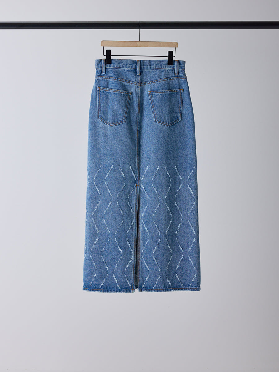 【予約販売】YENN LASER CUT DENIM SK Y261-22002