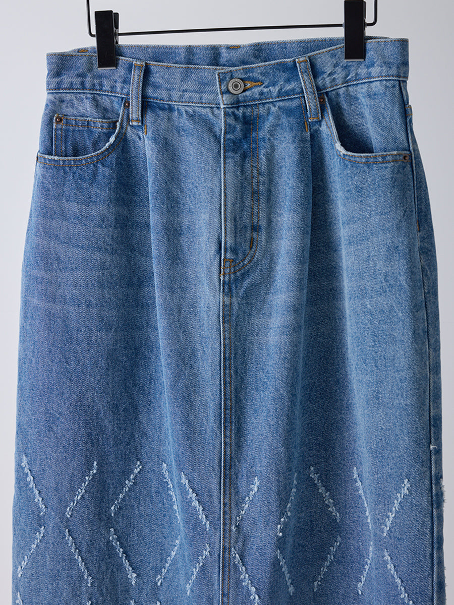 【予約販売】YENN LASER CUT DENIM SK Y261-22002