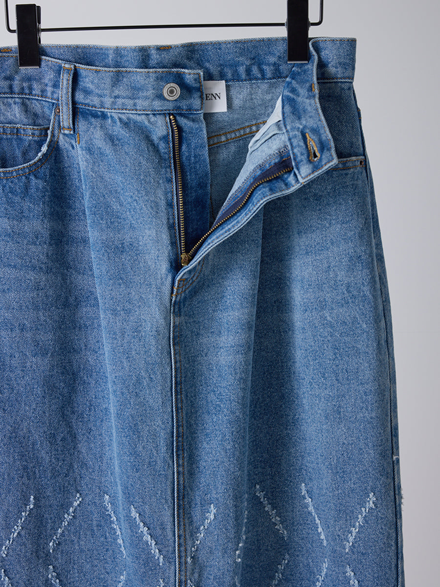 【予約販売】YENN LASER CUT DENIM SK Y261-22002