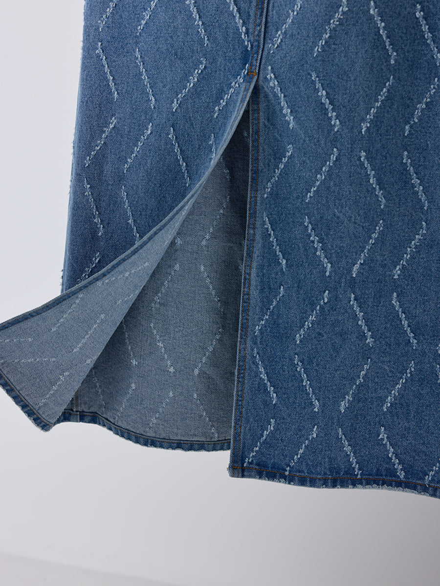 【予約販売】YENN LASER CUT DENIM SK Y261-22002