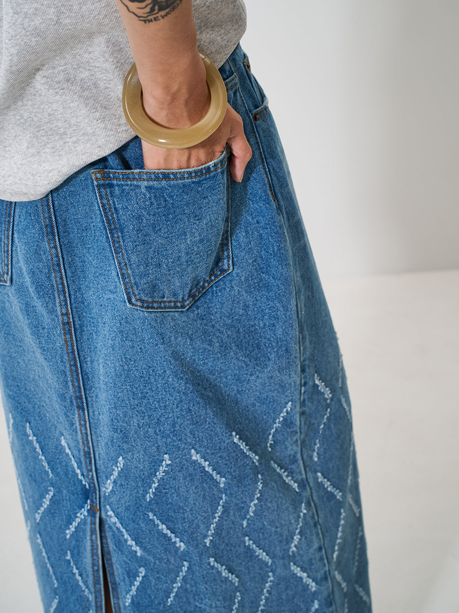 【予約販売】YENN LASER CUT DENIM SK Y261-22002