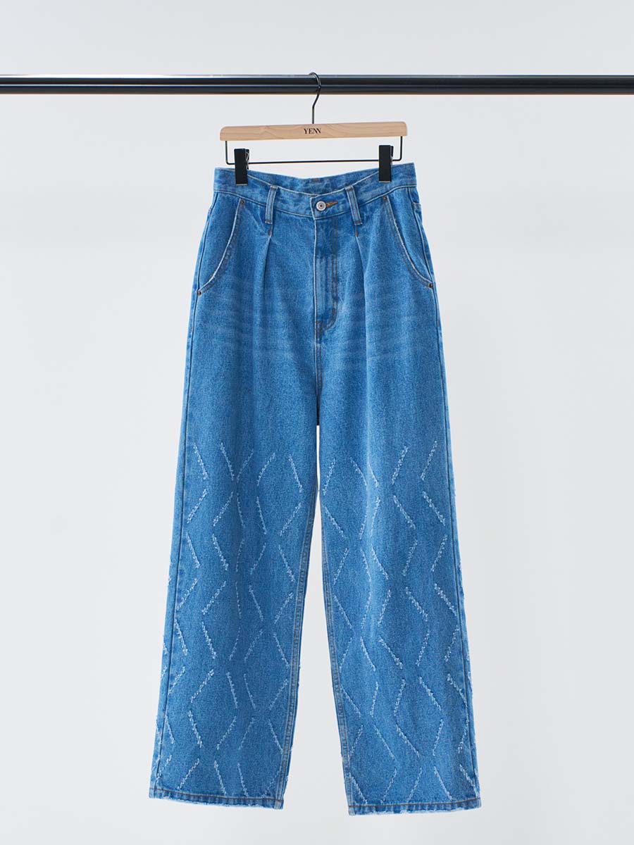 【予約販売】YENN LASER CUT WIDE DENIM Y261-31001