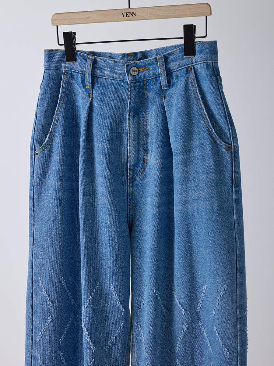【予約販売】YENN LASER CUT WIDE DENIM Y261-31001