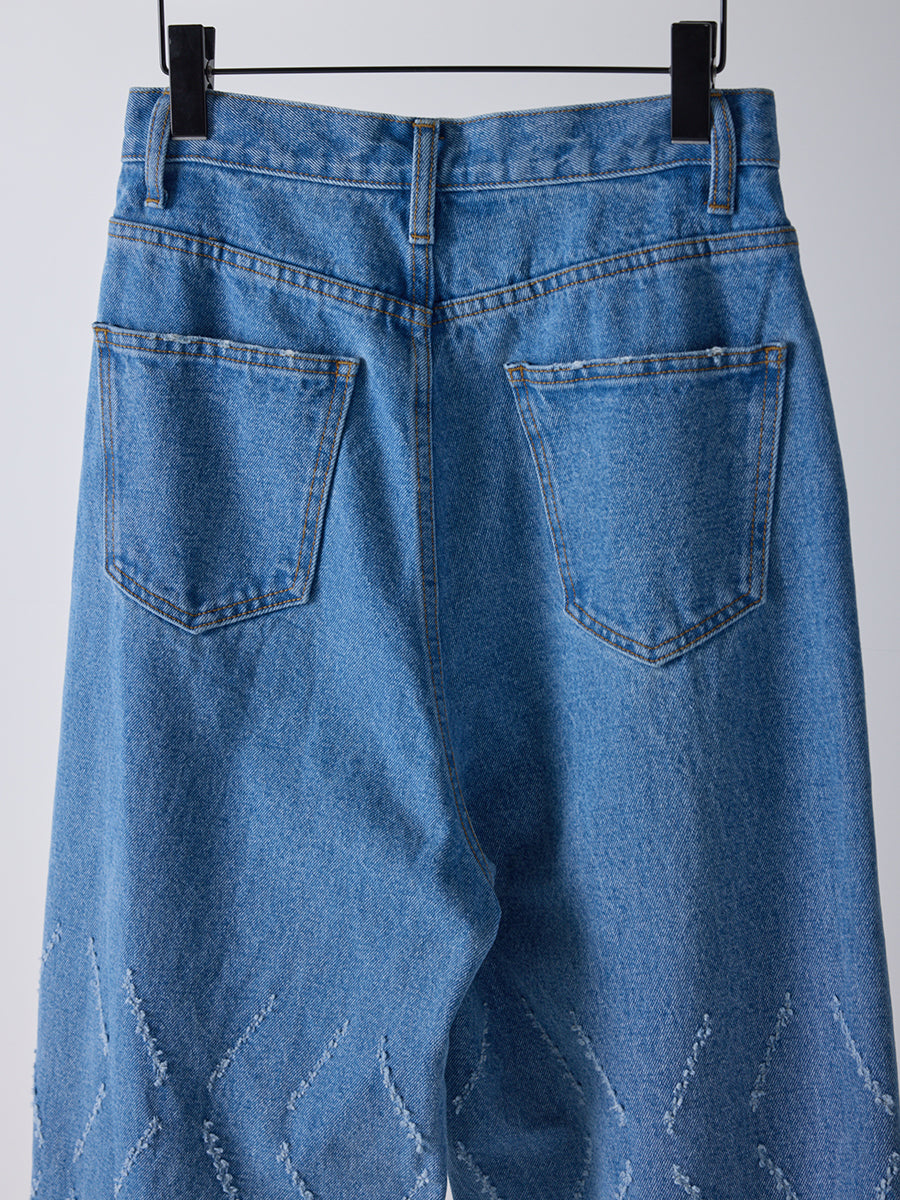 【予約販売】YENN LASER CUT WIDE DENIM Y261-31001