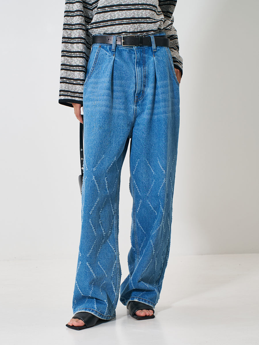 【予約販売】YENN LASER CUT WIDE DENIM Y261-31001