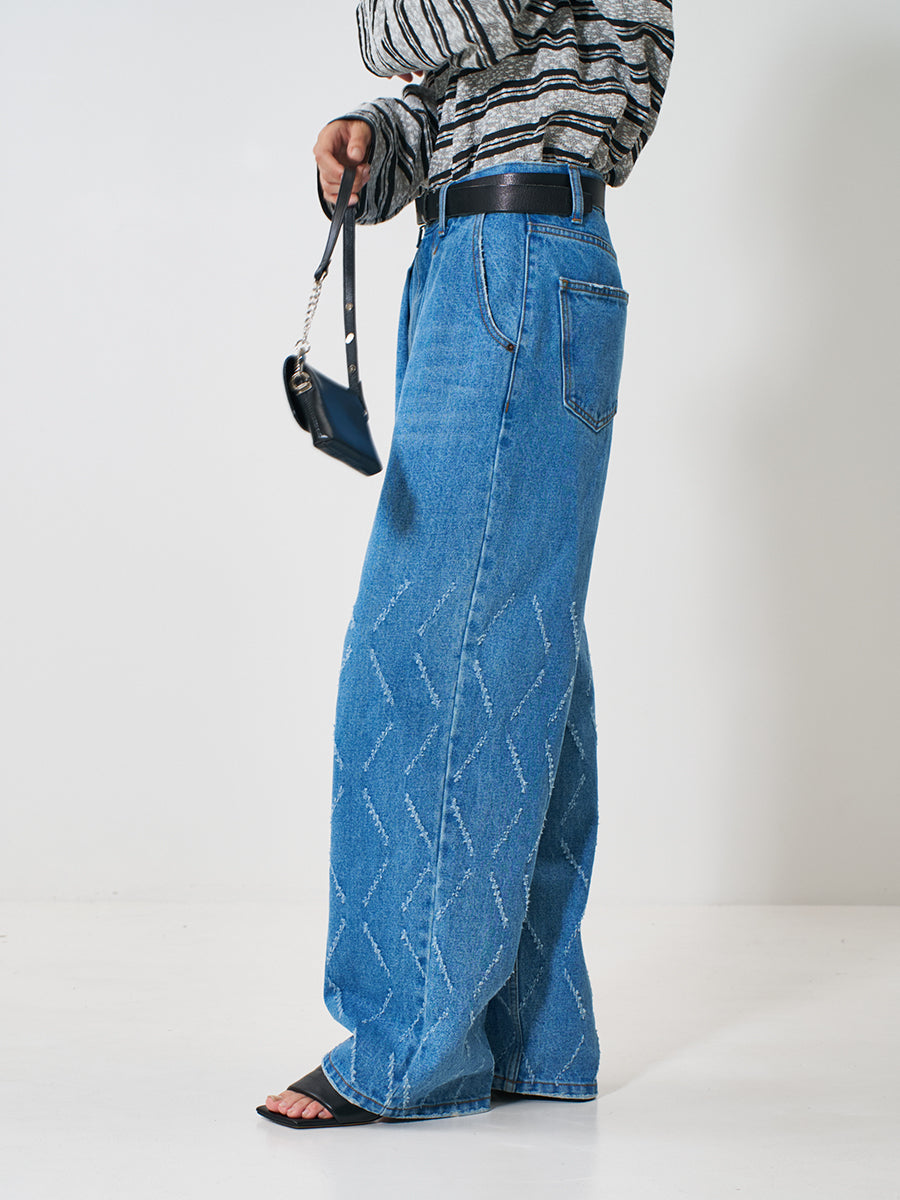【予約販売】YENN LASER CUT WIDE DENIM Y261-31001