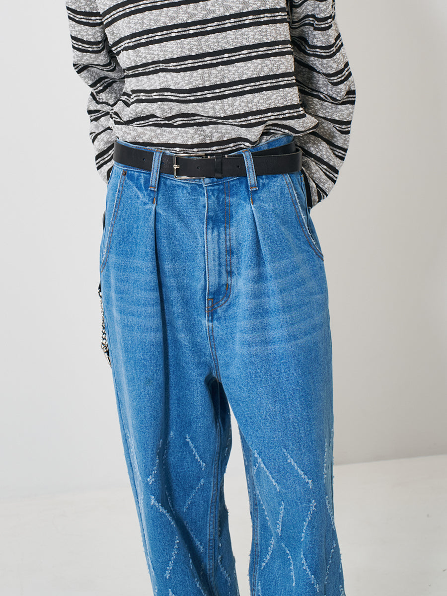 【予約販売】YENN LASER CUT WIDE DENIM Y261-31001