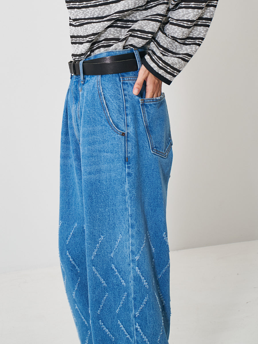 【予約販売】YENN LASER CUT WIDE DENIM Y261-31001