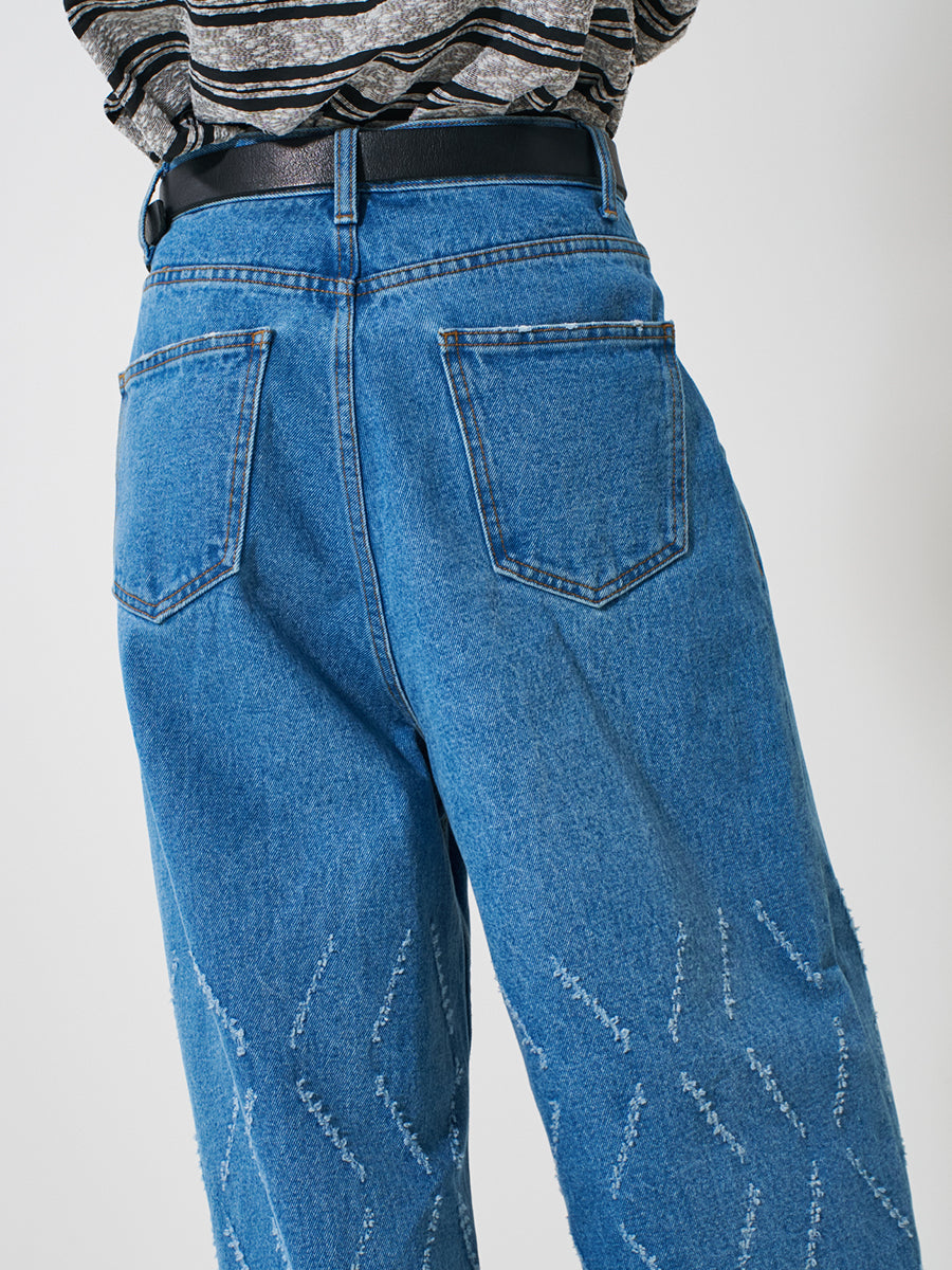 【予約販売】YENN LASER CUT WIDE DENIM Y261-31001