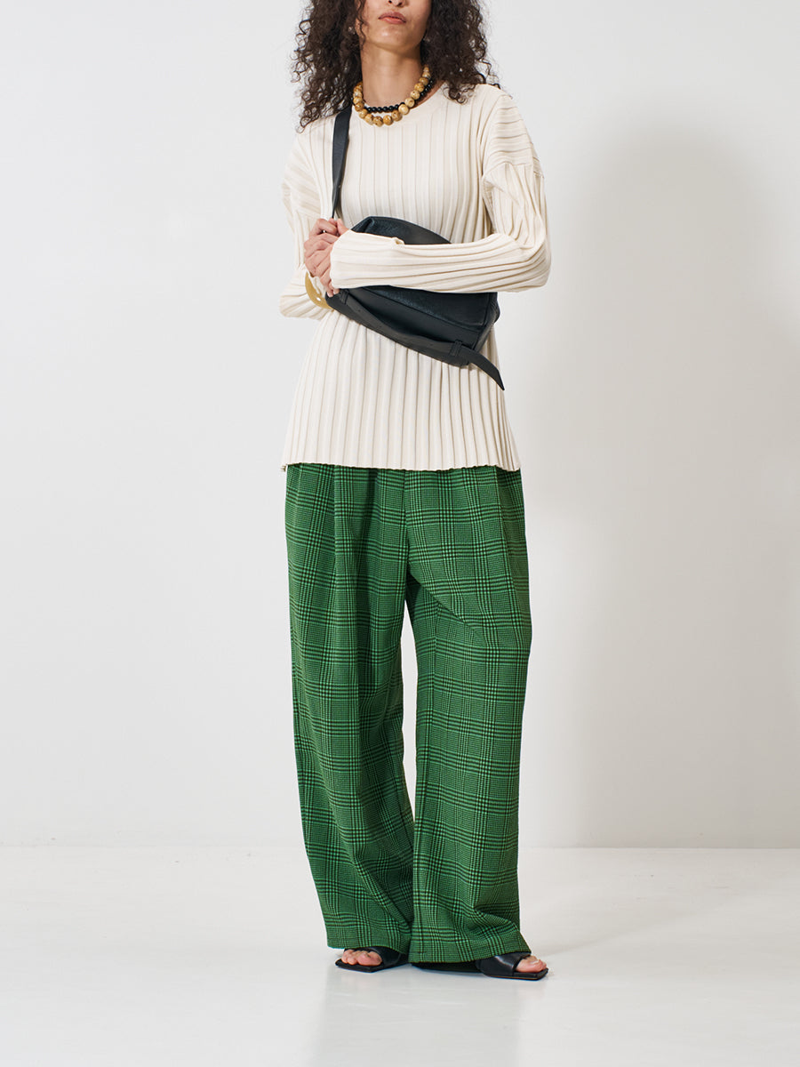 【予約販売】YENN PLAID TUCK EASY PT Y261-31008