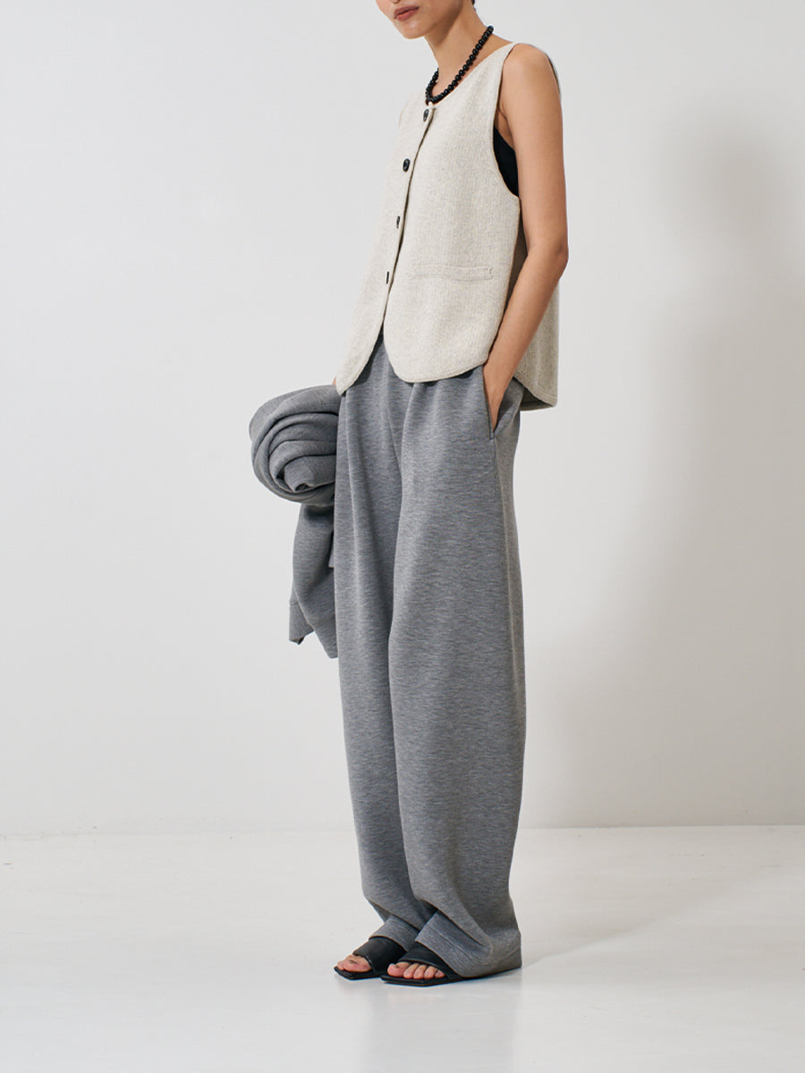 YENN BOAT NECK KNIT VEST Y261-91017