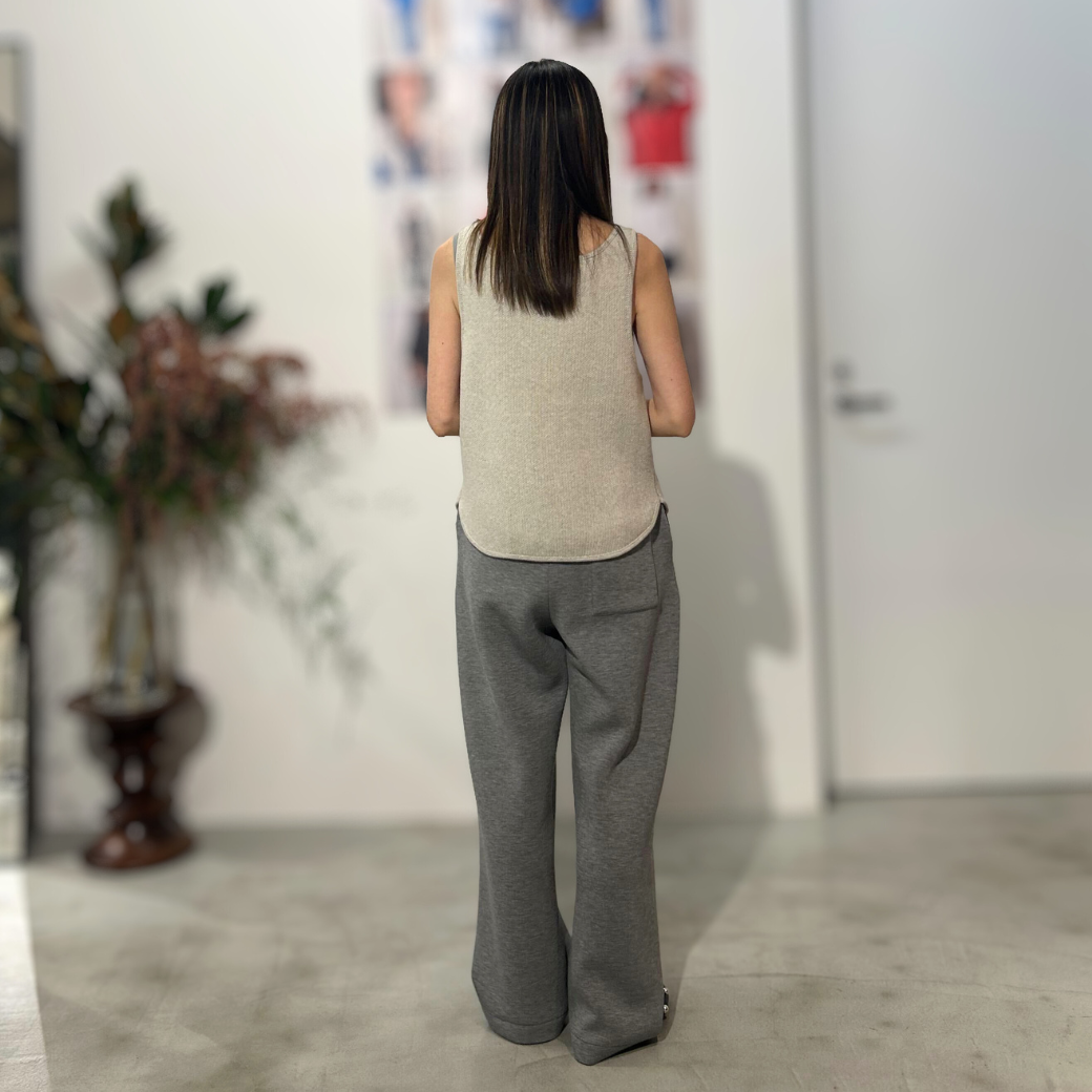 YENN BOAT NECK KNIT VEST Y261-91017