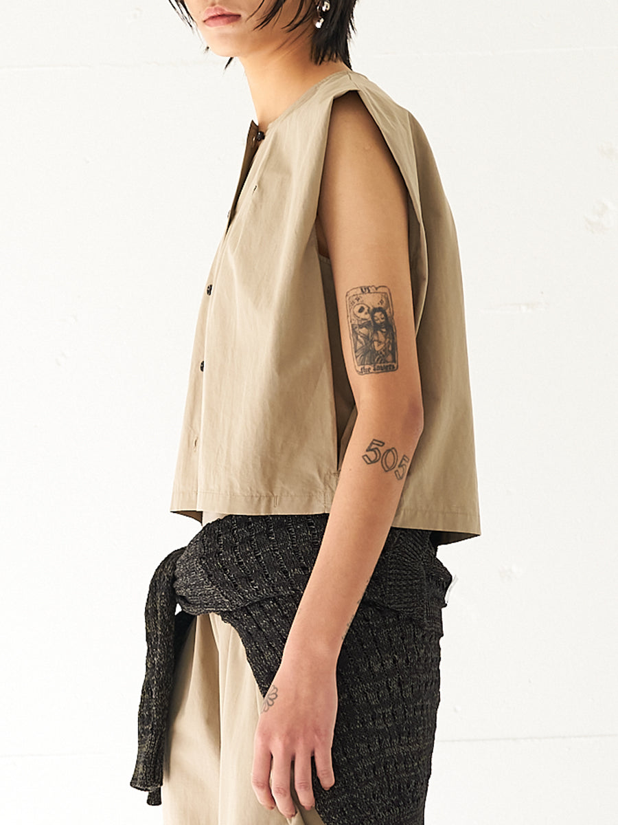 【予約販売】YENN SLEEVELESS SHIRT Y262-11040