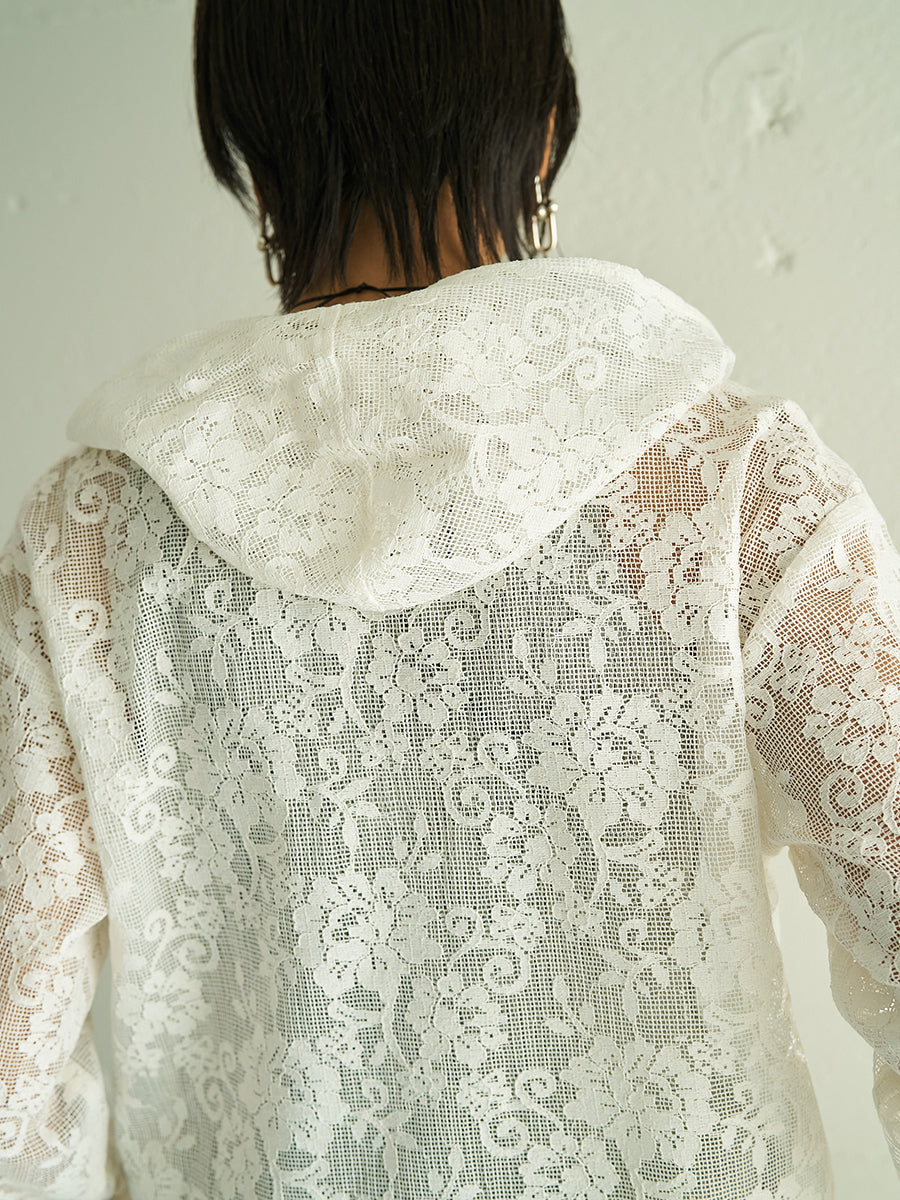 【予約販売】YENN PORTABLE LACE HOODIE Y262-12047
