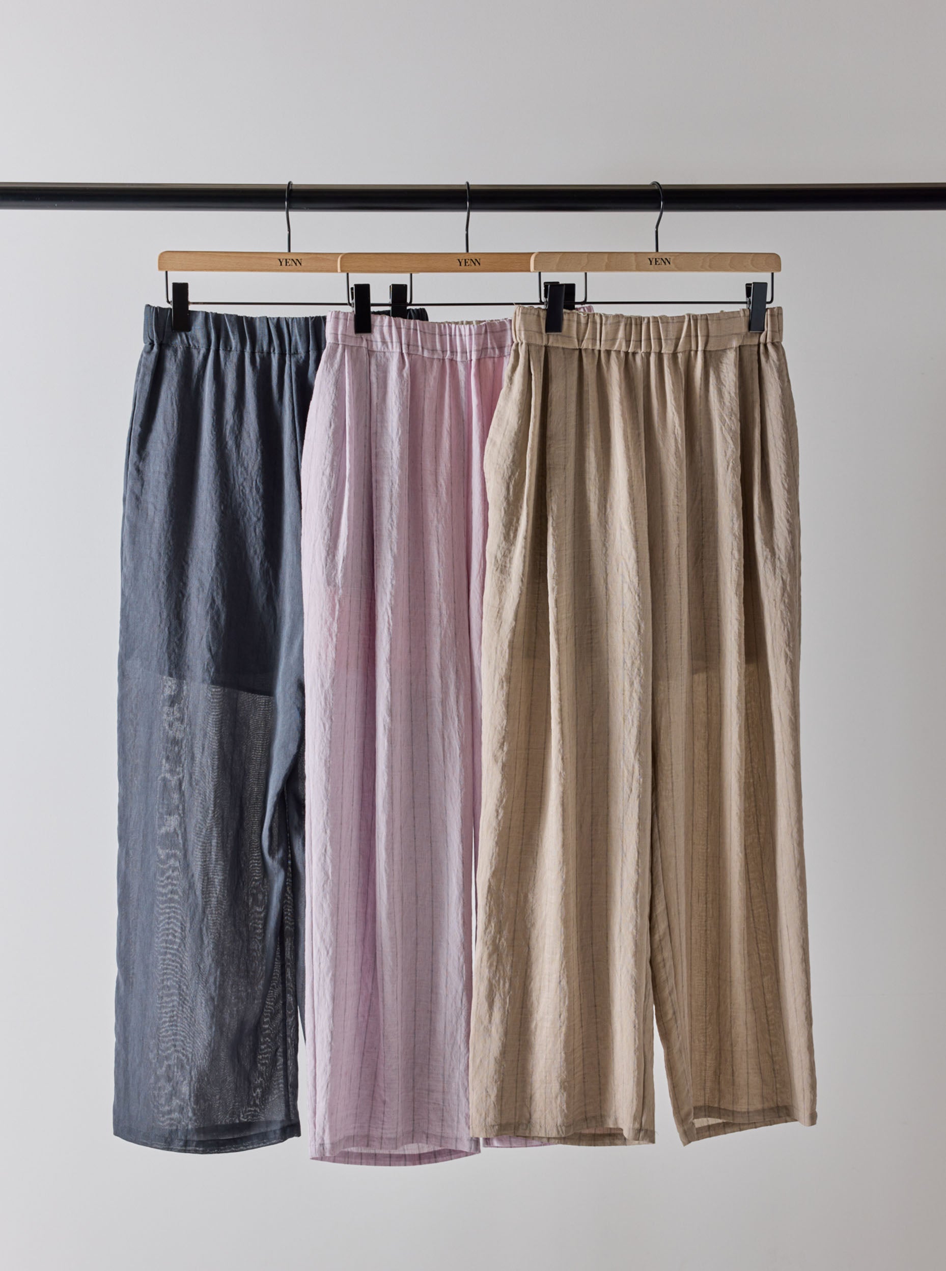 【予約販売】YENN SHEER STRIPE EASY PT Y262-31042