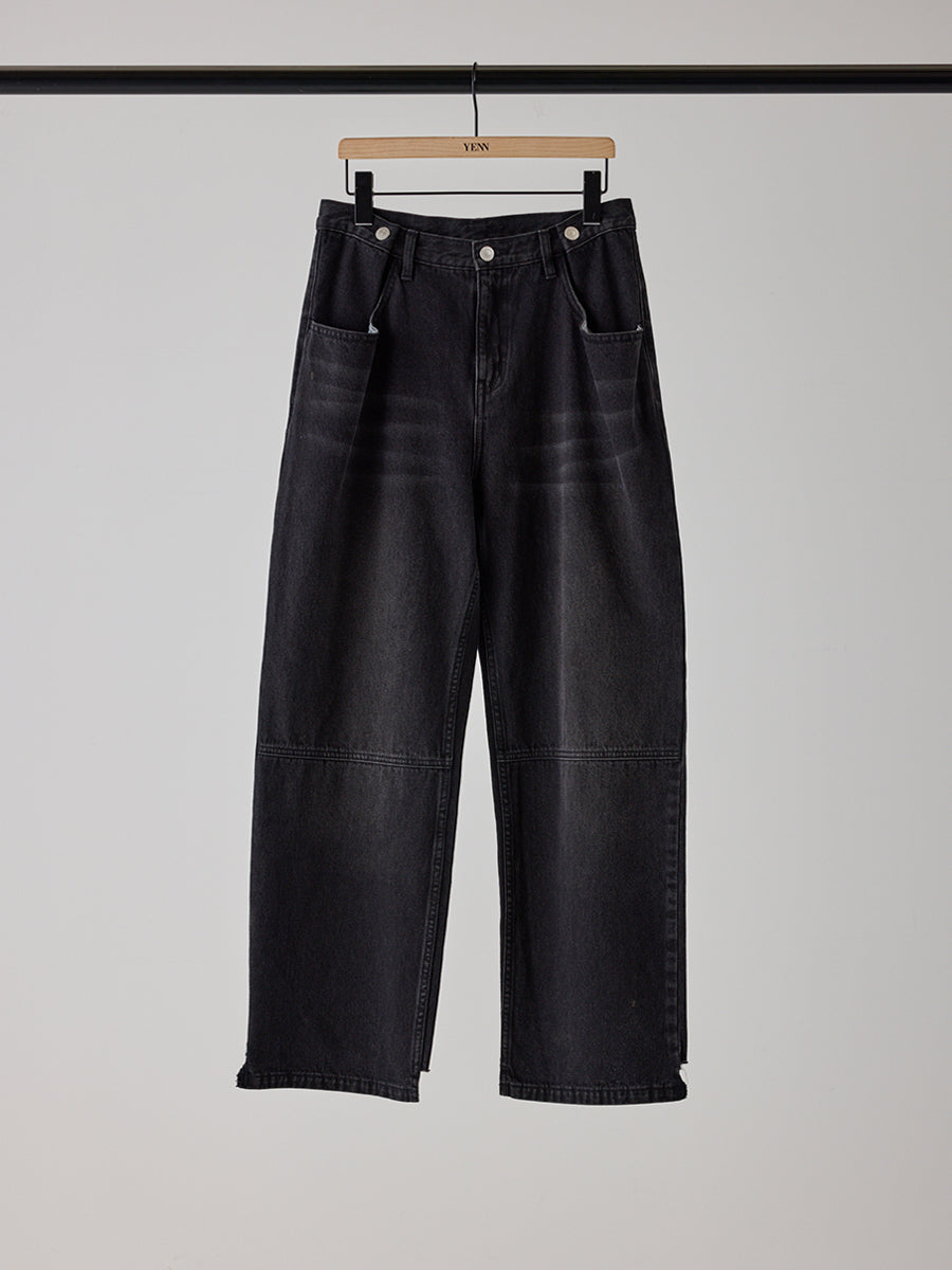 YENN TUCK BELT DENIM PT Y262-31064