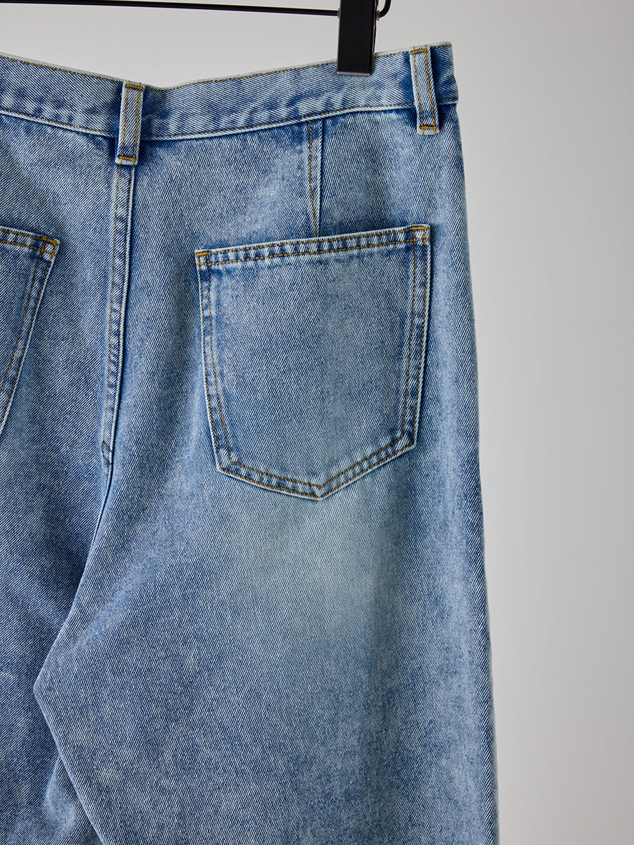 YENN TUCK BELT DENIM PT Y262-31064