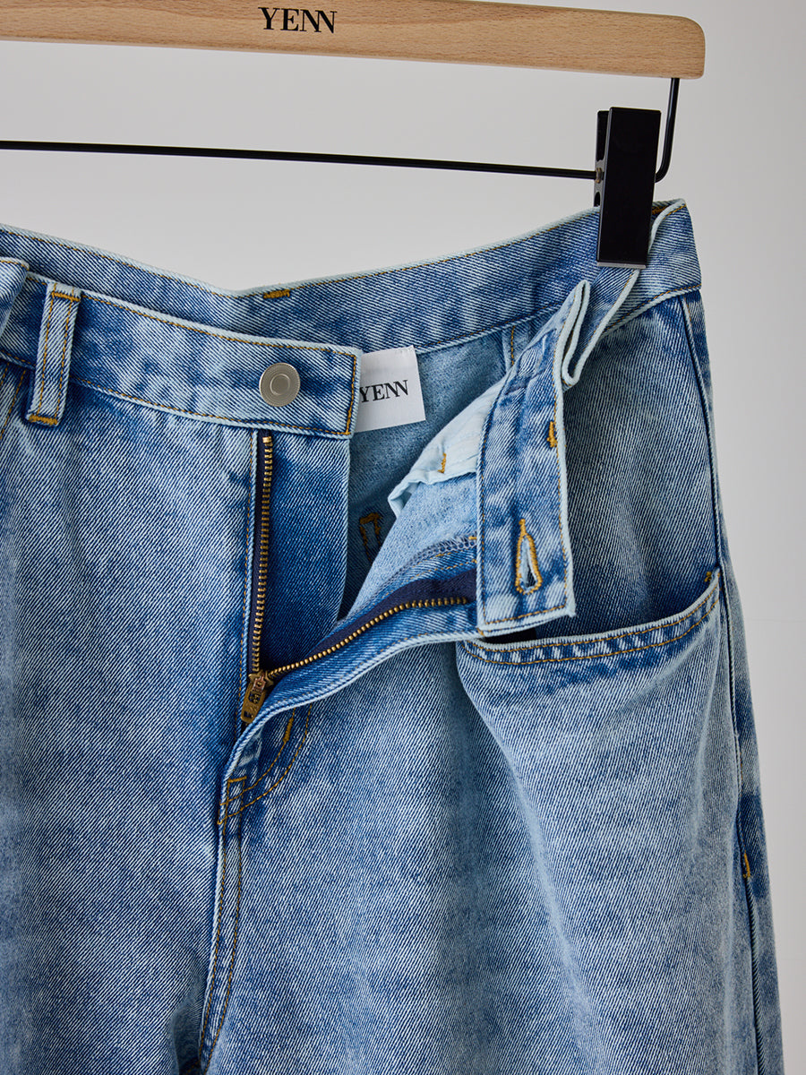 YENN TUCK BELT DENIM PT Y262-31064