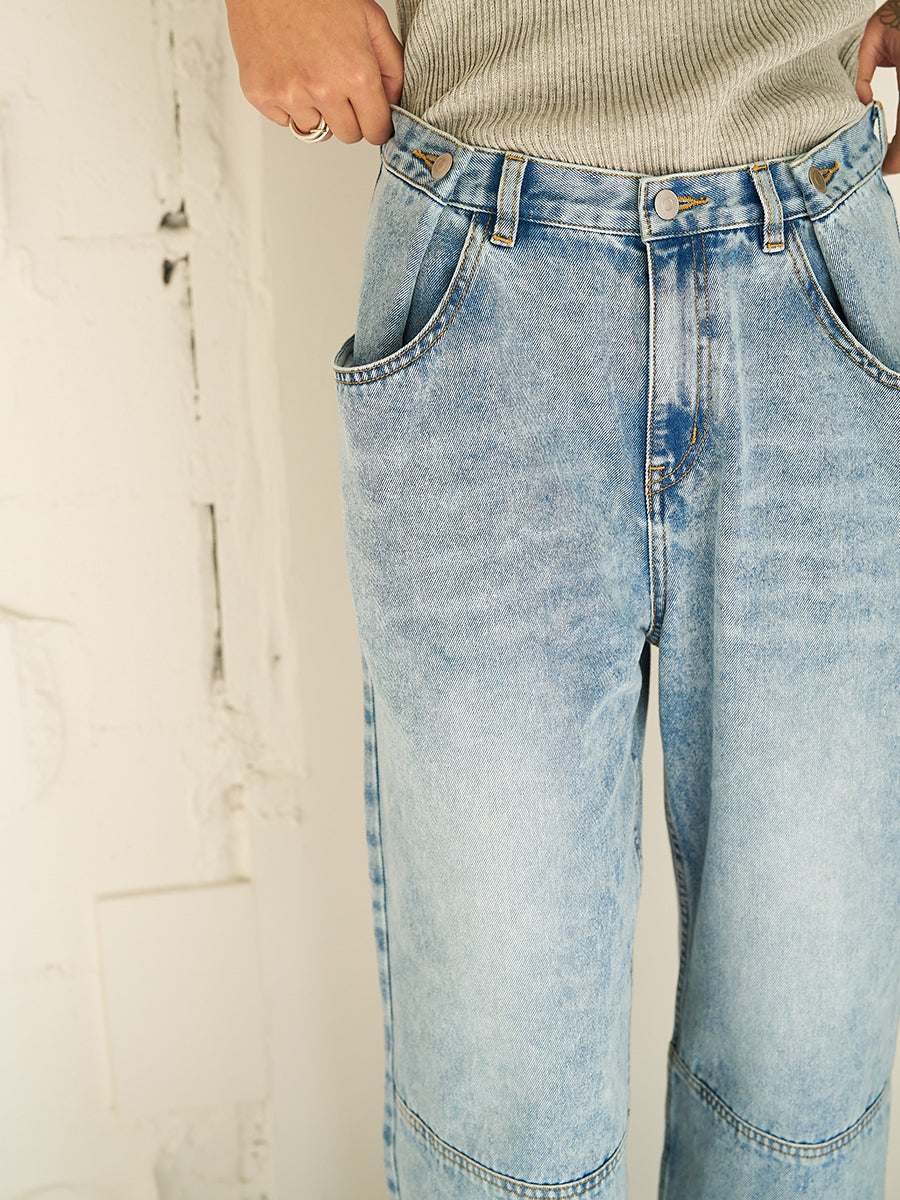 YENN TUCK BELT DENIM PT Y262-31064