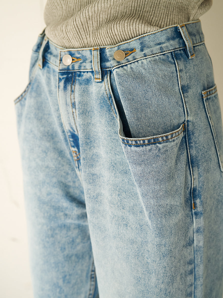 YENN TUCK BELT DENIM PT Y262-31064