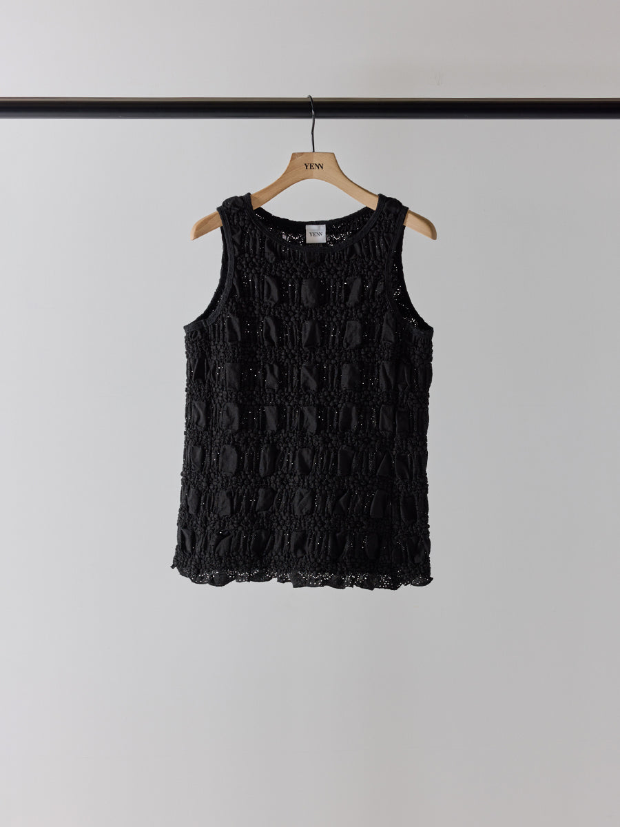 【予約販売】YENN SHRUNK LACE TANKTOP Y262-81053