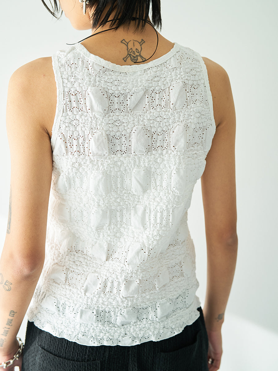 【予約販売】YENN SHRUNK LACE TANKTOP Y262-81053