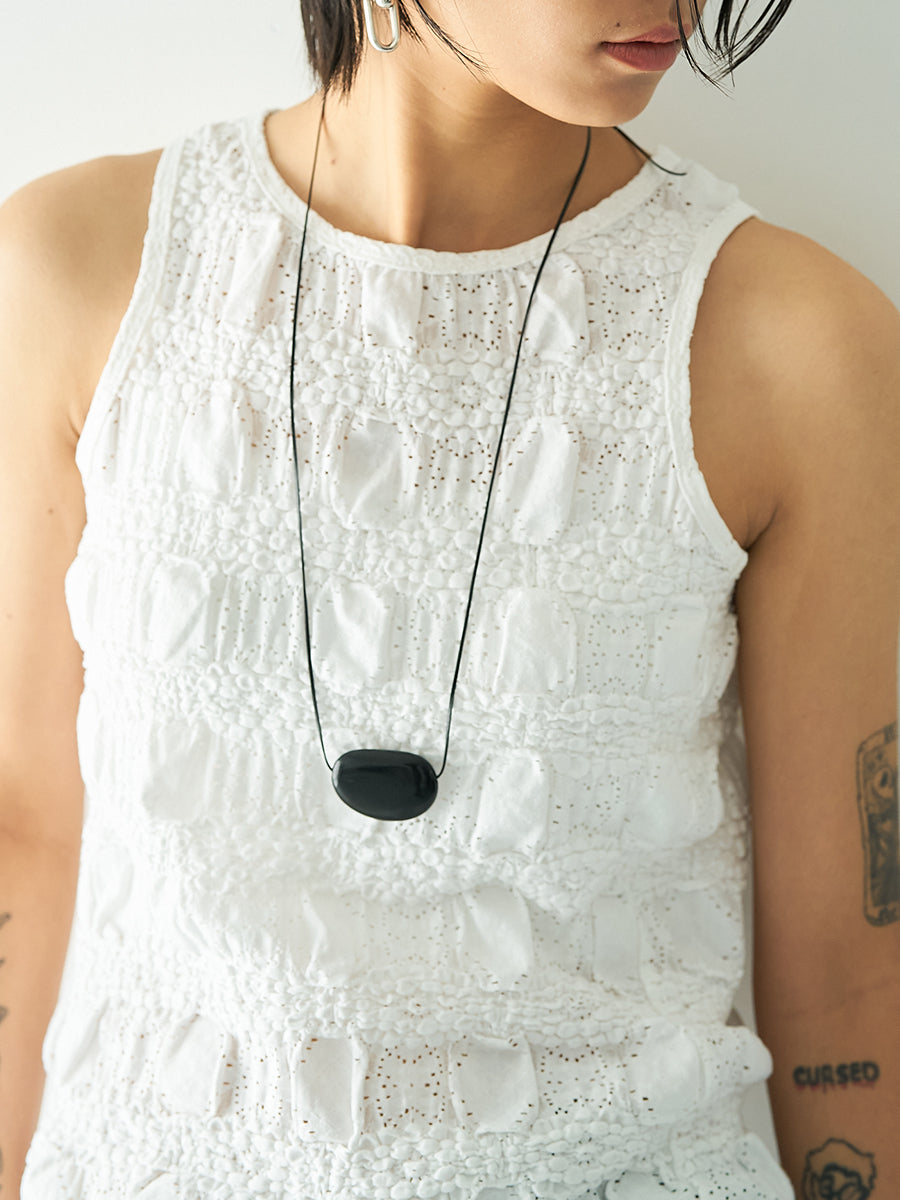 【予約販売】YENN SHRUNK LACE TANKTOP Y262-81053