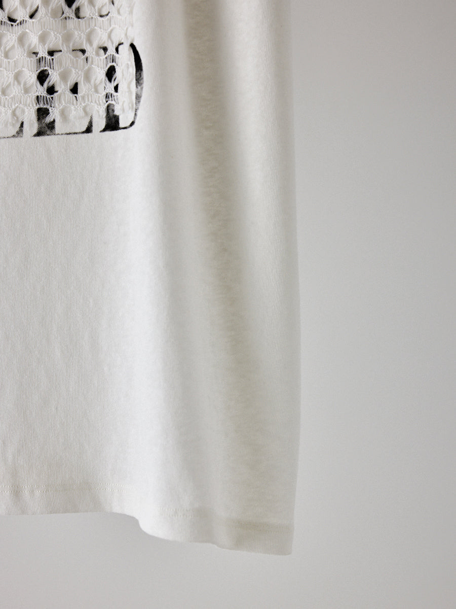 【予約販売】YENN LACE FRAME LOGO TEE Y262-81057