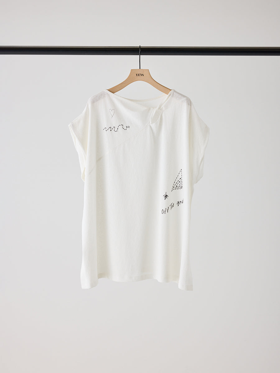 【予約販売】YENN TWIST PRINT TEE Y262-81058