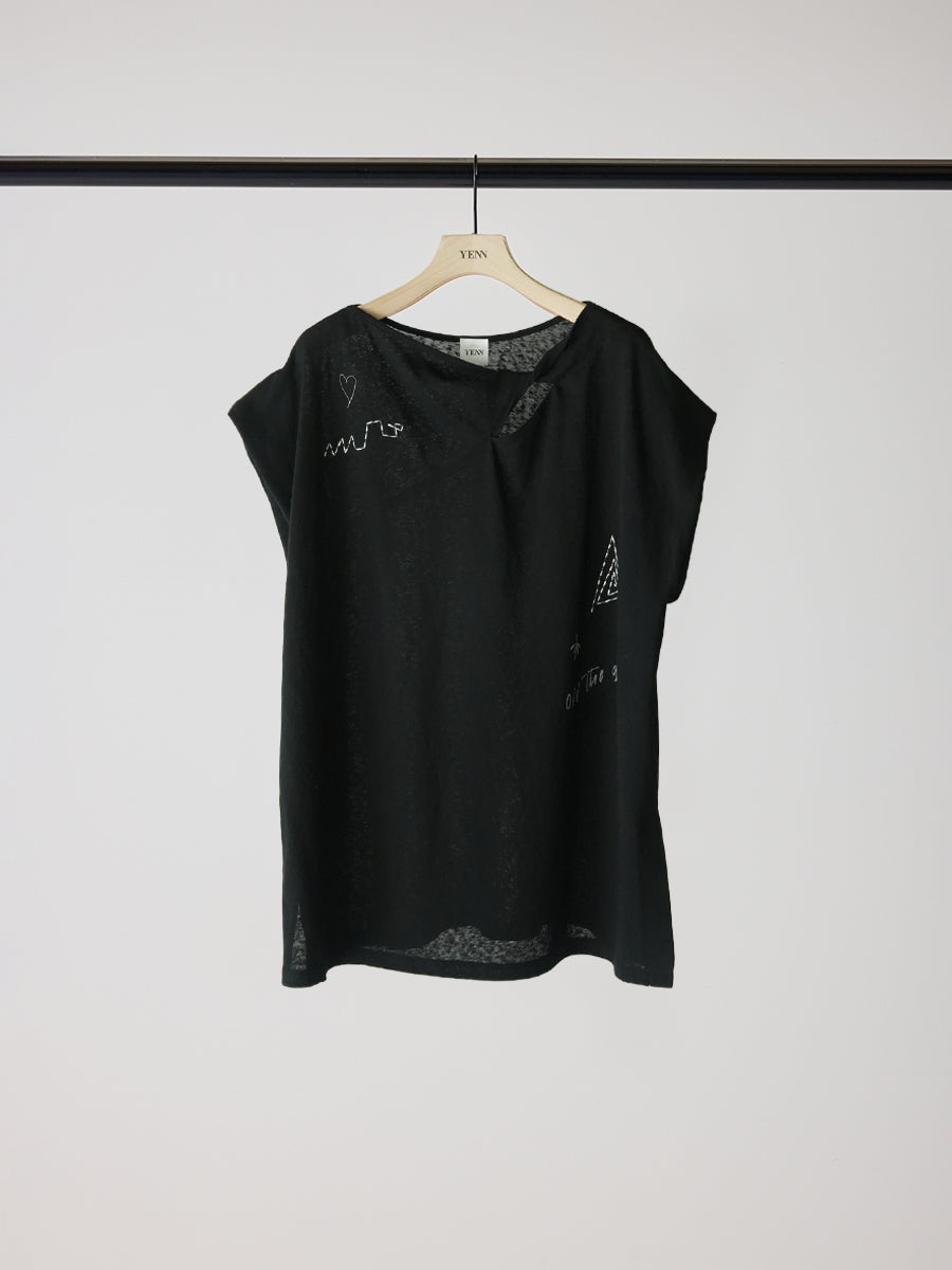【予約販売】YENN TWIST PRINT TEE Y262-81058