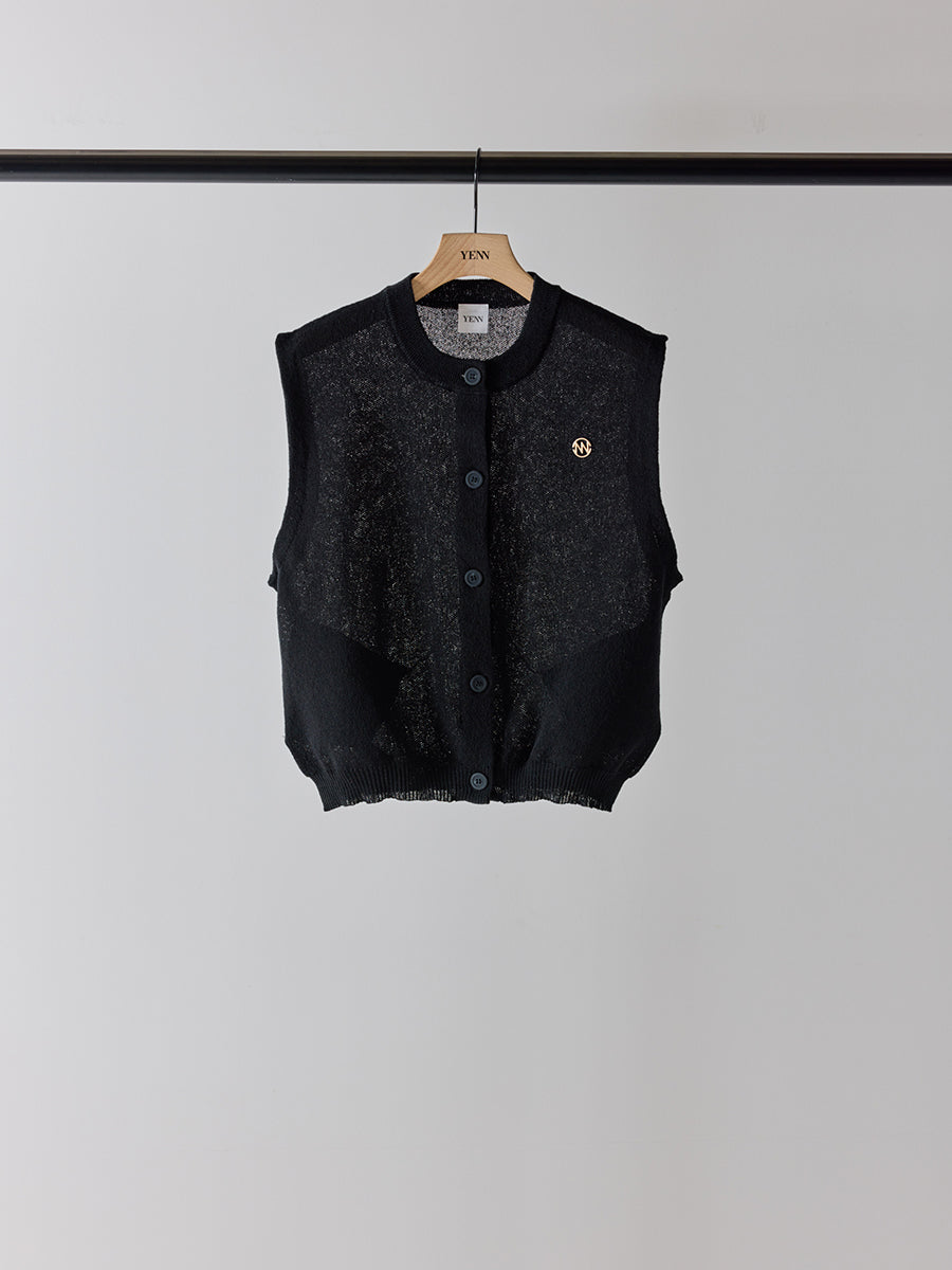 YENN LINEN SHEER VEST Y262-91061