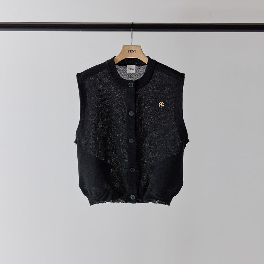 YENN LINEN SHEER VEST Y262-91061