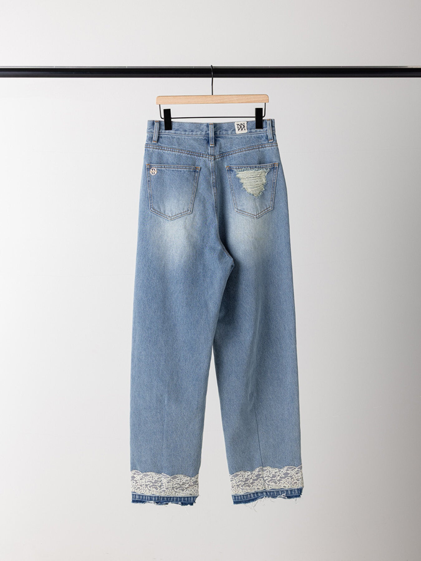 YENN LACE HEM TUCK DENIM Y263-31097