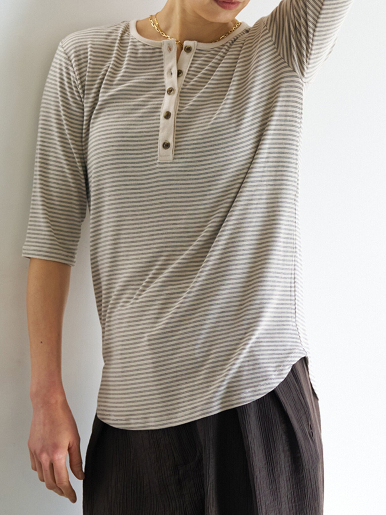 【予約販売】YENN HENRY 3,4 SLEEVE TEE Y263-82083
