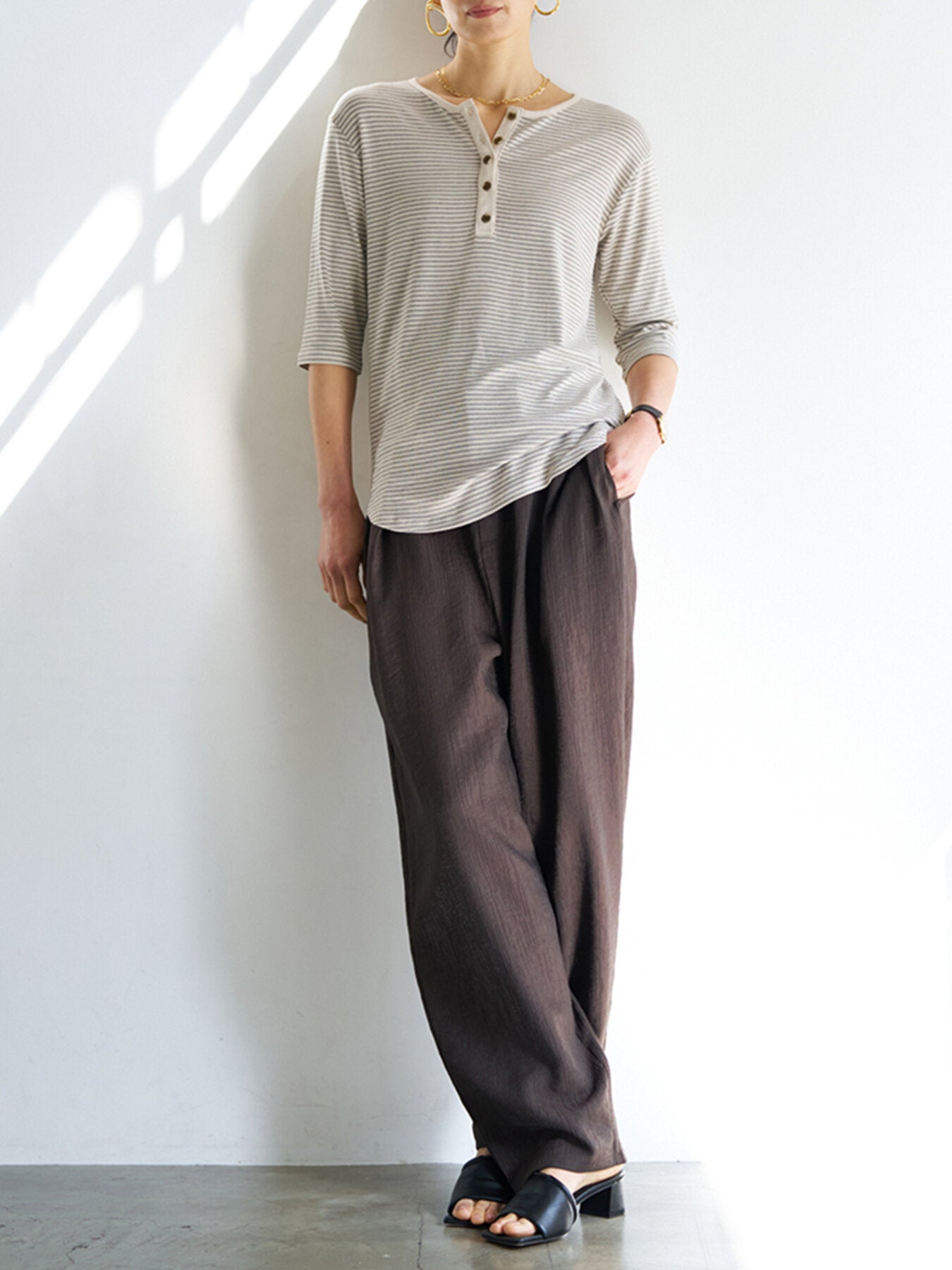 【予約販売】YENN HENRY 3,4 SLEEVE TEE Y263-82083