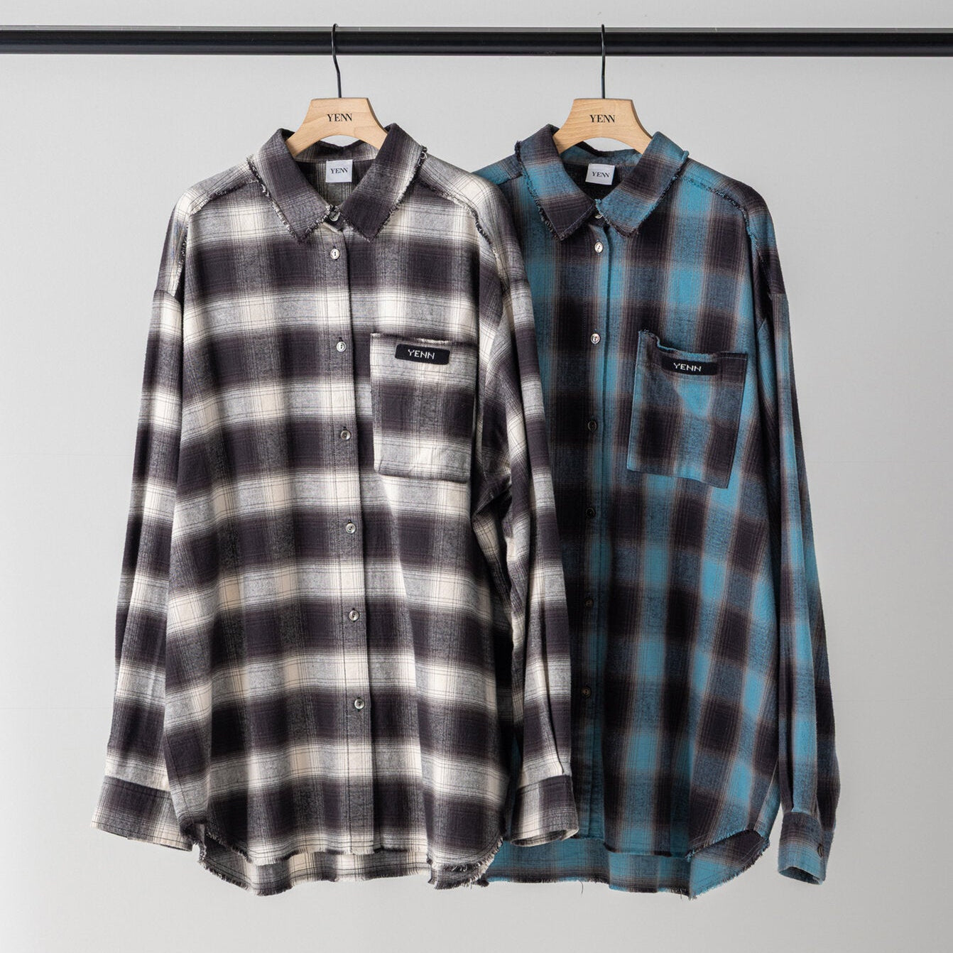 【予約販売】YENN WASHED PLAID SHIRT Y264-11123